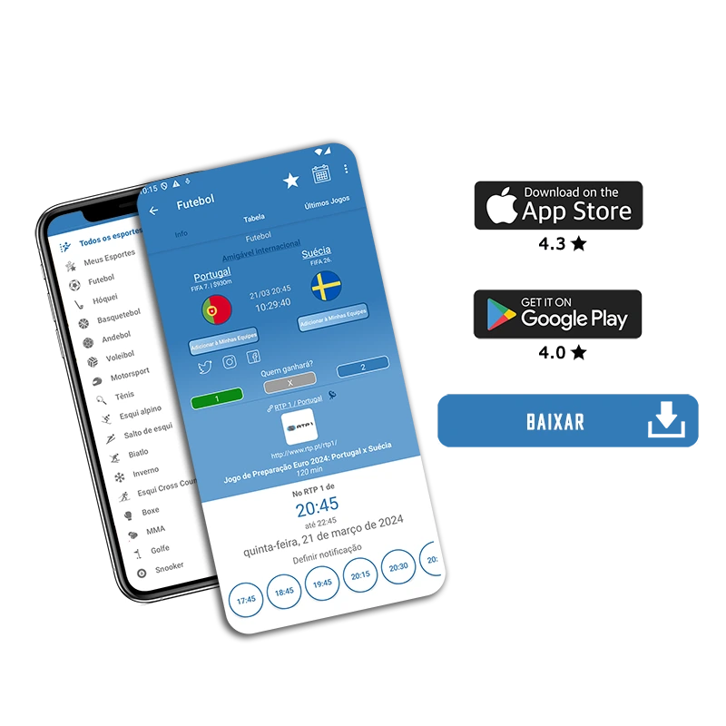 Experimente o aplicativo gratuito - Esporte ao vivo na TV Experimente o aplicativo gratuito - Esporte ao vivo na TV